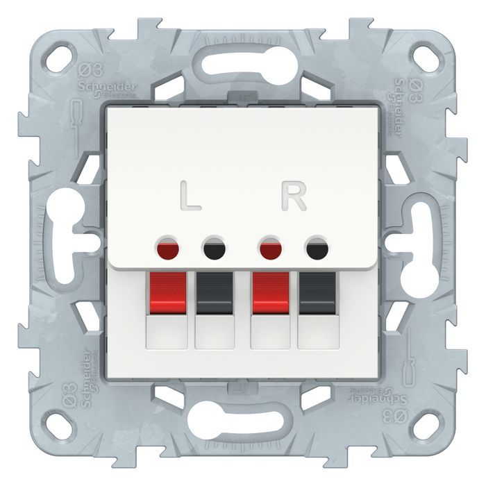 Аудио-розетка Schneider Electric UNICA NEW, скрытый монтаж, белый, NU548618