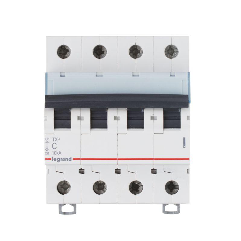 Выключатель автоматический модульный 4п C 16А 10кА TX3 6000 4мод. 400В Leg 403958